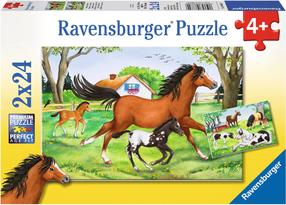 Пазл 2in1 Ravensburger World of Horses, 48 шт.