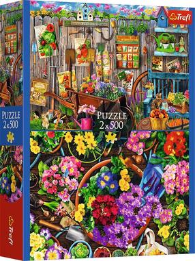 Puzle 2in1 Trefl Working In The Garden 37529, 34 cm x 48 cm, 1000 gab., daudzkrāsaina