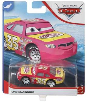 Mänguasja võidusõiduauto Mattel Cars Kevin Racingtire, kollane v./punane v., 1:55