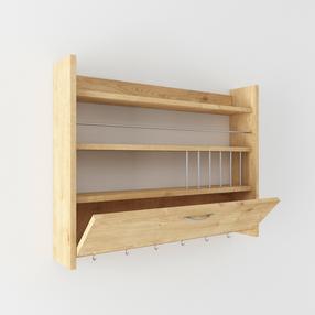 Pakabinama virtuvės lentyna Kalune Design Knott 935CMN1305, ruda sp., 15 cm x 85 cm x 65 cm