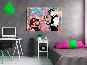 Reproduktsioon Artgeist Banksy: Colourful Brick, i-c-0100-b-a, 90 cm x 60 cm
