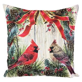 Dekoratyvinės pagalvėlės užvalkalas JCLA-27, raudona sp./žalia sp./įvairių spalvų, 40 cm x 40 cm