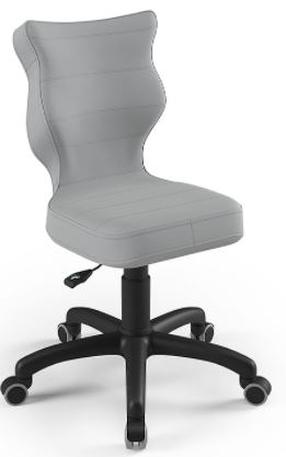 Vaikiška darbo kėdė Petit VT03 Size 3, 30 x 55 x 71.5 - 77.5 cm, juoda sp./pilka sp.