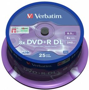 Ierakstāms kompaktdisks Verbatim, 8.5 GB, 25gab.