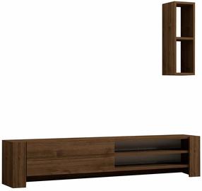 Svetainės baldų komplektas Kalune Design Naz, vidaus, riešuto sp.