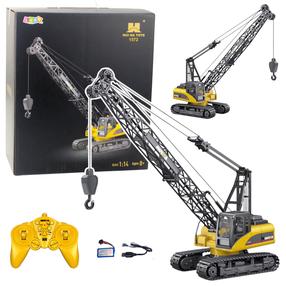 Rc ceļamkrāns Lean Toys 22750, 1:14, dzeltena krās./pelēka krās.