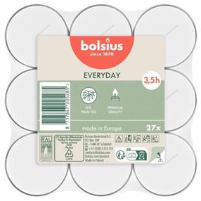 Žvakė, arbatinė Bolsius Everyday, 3.5 h, 27 vnt., balta sp.