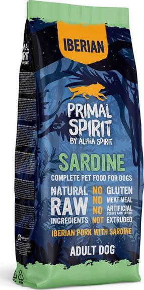 Sausas šunų maistas Alpha Spirit Primal Spirit Iberian Sardine, sardinės, 12 kg