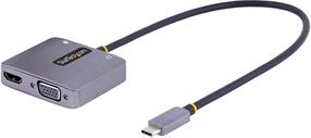 Adapteris StarTech USB-C - HDMI/VGA 122-USBC-HDMI-4K-VGA USB-C male, HDMI/VGA female, pilka sp.