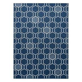Kilimas vidaus Hakano Wink Hexagon, mėlyna sp., 230 cm x 160 cm