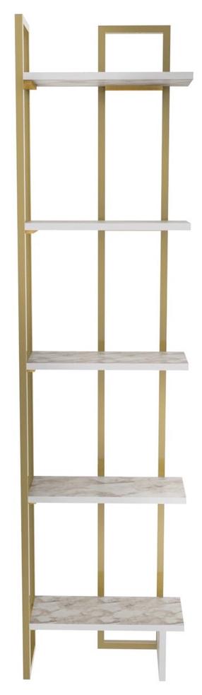 Pastatoma lentyna Kalune Design Alice 322RTC1179, aukso sp./balta sp./smėlio sp., 180 cm x 21.6 cm x 45.2 cm