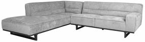 Kampinė sofa Home4you Hasso LC, pilka sp., kairinė, 272 x 240 cm x 79 cm