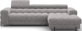 Kampinė sofa - lova Felro Aura 04, pilka sp., dešininė, 181 x 285 cm x 93 cm