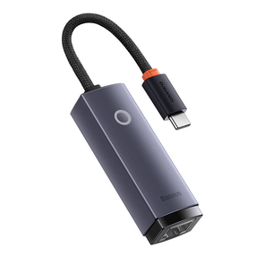 Адаптер Baseus WKQX000313 RJ-45 Female, USB C male, 0.2 м, серый цв.