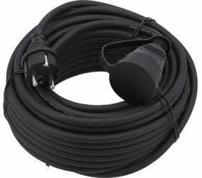 Удлинитель Yato YT-81026, 3G1.5, 20 м, IP44, 1 розетка, черный цв.