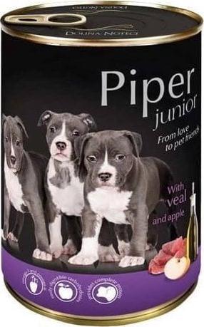 Mitrā barība (konservi) suņiem Dolina Noteci Piper Animals Junior, teļa gaļa/ābols, 0.4 kg
