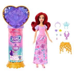 Кукла с аксессуарами Mattel Disney Princess Jewel Reveal Ariel JHL49, 29 см, белый цв.
