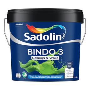 Krāsa Sadolin Bindo 3, balts krās., 4.5 l