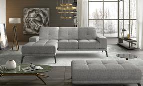 Kampinė sofa Torrense Berlin 01, pilka sp., kairinė, 175 x 265 cm x 98 cm