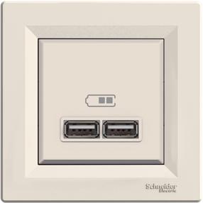 USB KONTAKTLIGZDA ASFORA 2.1A KREM