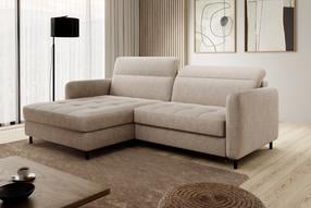 Kampinė sofa Gomsi Raquel 18, šviesiai ruda sp., kairinė, 165 x 228 cm x 100 cm