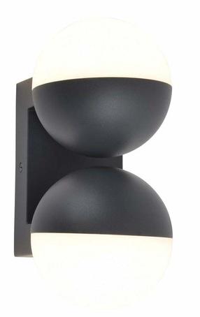 Sieninis lauko šviestuvas Lutec Looma, 15.6W, LED, IP54, tamsiai pilka sp., 10 cm x 20.6 cm