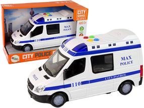 Rotaļu policijas mašīna Lean Toys City Service City Police Car, zila krās./balta krās.