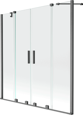 Vannas siena Mexen Velar Duo II, 140 cm x 150 cm, pelēka krās./rūdītais