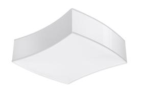 Šviestuvas lubų Sollux Square 1 SL.1054, E27, 2 x 60 W, balta sp. / balta sp.