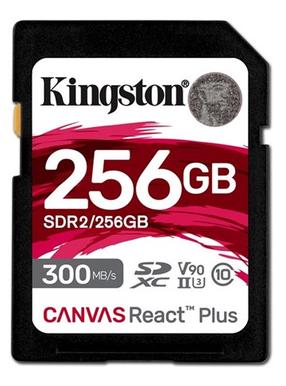 Atminties kortelė Kingston Canvas React Plus, 256 GB, 300 Mb/s - 260 Mb/s
