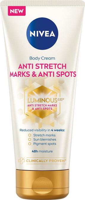 Kūno kremas Nivea Luminous 630 Anti Stretch Marks & Anti Spots, 200 ml