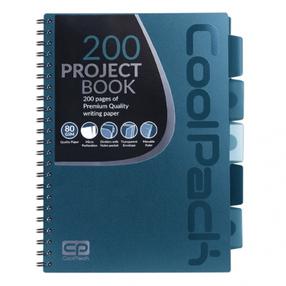 Piezīmju grāmatiņa CoolPack Spiral Note Book 93989CP, rūtiņu, A4, 200 lapas, Zila krās.