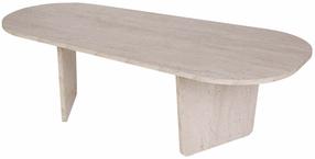 Журнальный столик Nordure Ovalis, travertine цв., 65 см x 130 см x 40 см