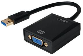 Adapteris Logilink USB 3.0 / VGA USB 3.0 A male, DSUB 15-pin, juoda sp.