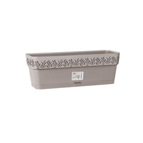 Gėlių lovelis Stefanplast Gaia 2188812, plastikinis, 50 cm x 18 cm, šviesiai pilka sp.