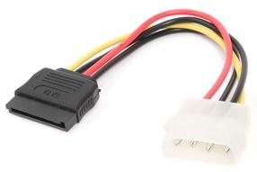 Juhe Gembird SATA to MOLEX SATA, SATA, 0.15 m, kollane v.