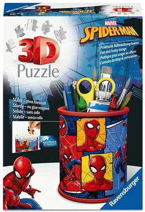 3D puzle Ravensburger 3D Pencil Holder: Spider-Man, 18 cm x 13 cm, 54 gab.