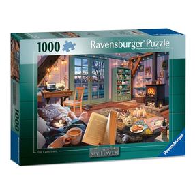 Dėlionė Ravensburger My Haven The Cozy Shed, 50 cm x 70 cm, 1000 vnt., įvairių spalvų