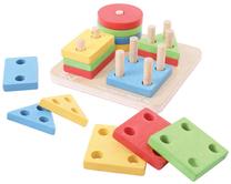 Lavinimo žaislas Bigjigs Toys, įvairių spalvų, 17 vnt.