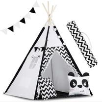 TIPI palapinė vaikams Ricokids Panda, 120 cm x 120 cm