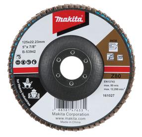 Žiedlapinis šlifavimo diskas Makita B-53942, 125 mm x 22.23 mm
