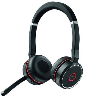 Bezvadu austiņas Jabra Evolve 75 MS Stereo, melna krās.
