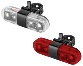 Jalgrattatulede komplekt, laetav Rebel Light Set URZ3493-1, plastik, must v./punane v., 2 tk