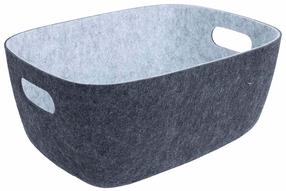 Grozs Home4you Lido Pop, filcs, 36 cm x 28 cm, pelēka krās./grafīta krās.