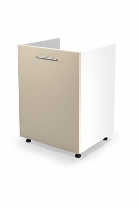 Laisvai pastatoma virtuvės spintelė Vento, balta/smėlio ruda, 60 cm x 52 cm x 82 cm