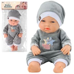 Lėlė - kūdikis Baby Babble, 30 cm, pilka sp.