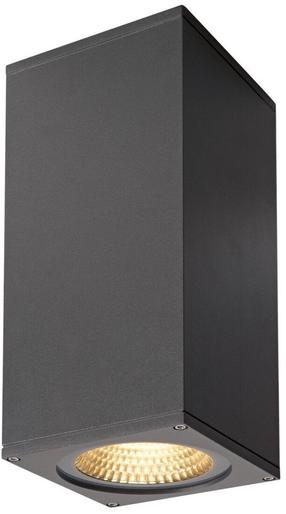 Sieninis lauko šviestuvas SLV Big Theo Up/Down, 42W, LED, IP44, antracito sp., 13 cm x 27.5 cm