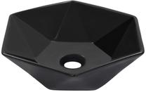 Vonios praustuvas VLX Wash Basin, keramika, 41 cm x 36.5 cm x 12 cm, juoda sp.