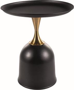Kavos staliukas Libra, aukso sp./juoda sp., 61 cm x 61 cm x 51 cm