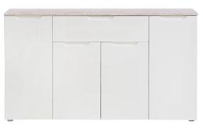 Kumode Forte Moreno OREK241-P94, balts krās./gaiši pelēka krās., 80 cm x 140 cm x 34 cm